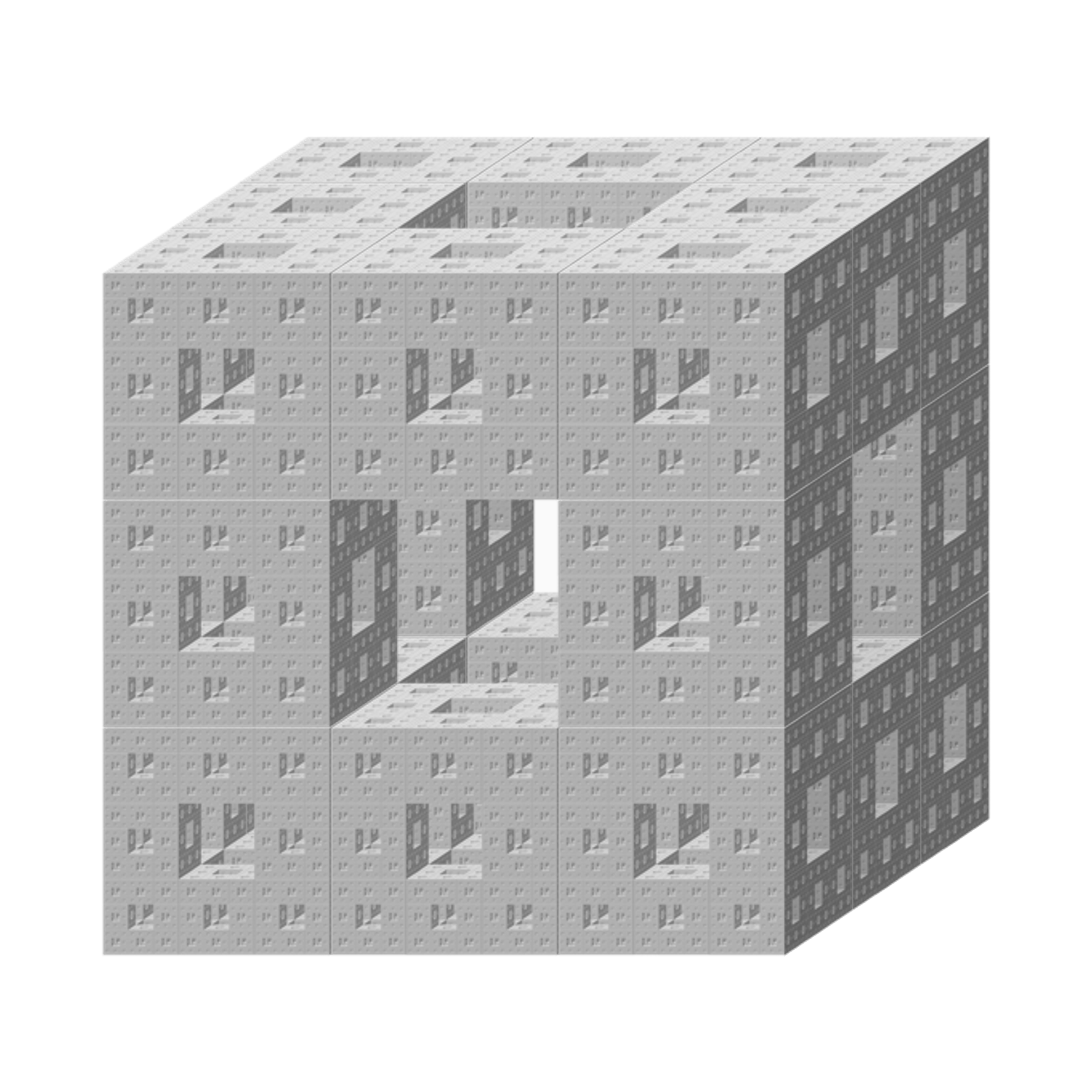 Fractal: Menger Sponge (grey)