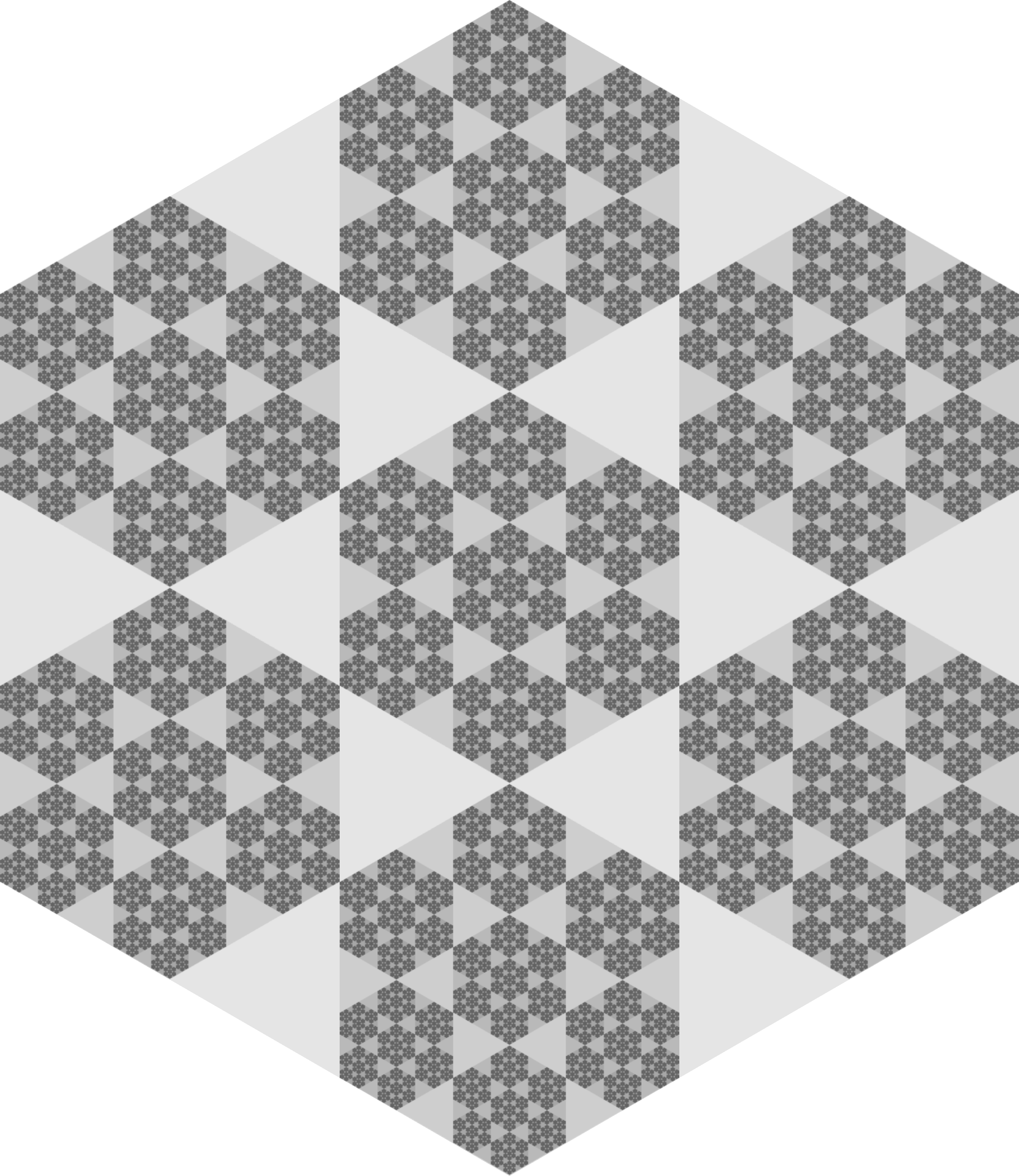 Fractal: Shaded Hexaflake Hexagon