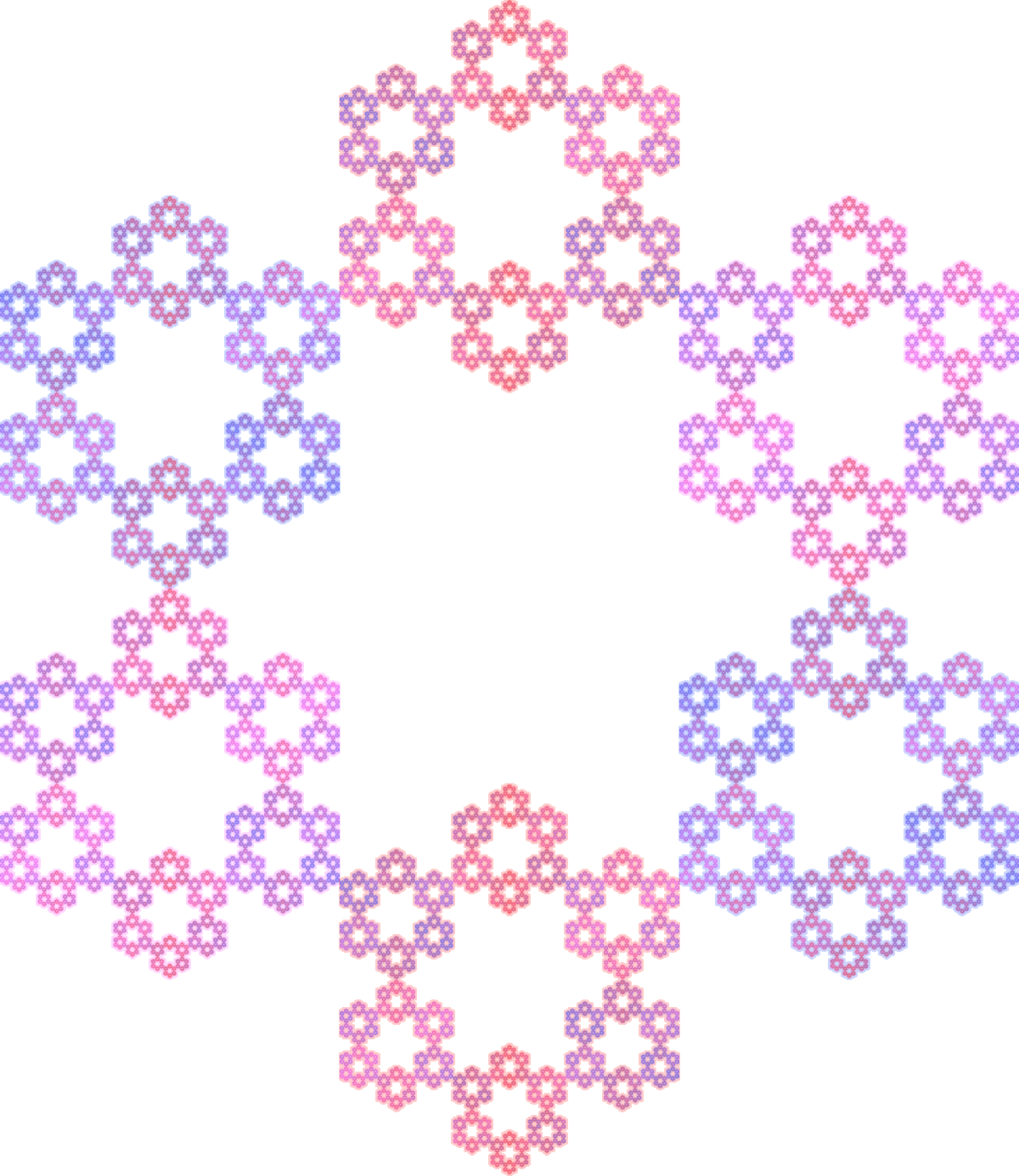 Fractal: Coloured Sierpiński Hexagon