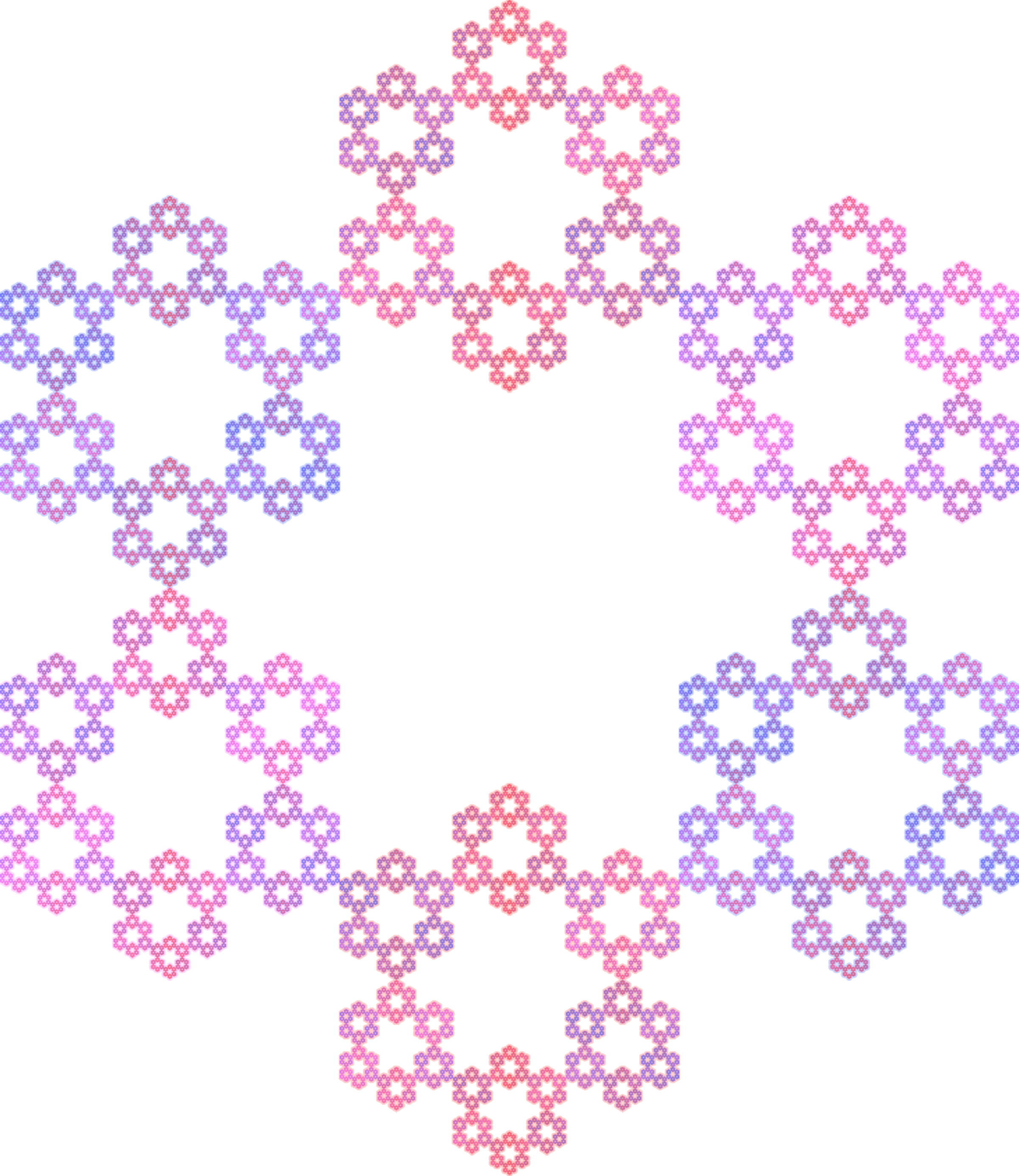 Fractal: Coloured Sierpiński Hexagon