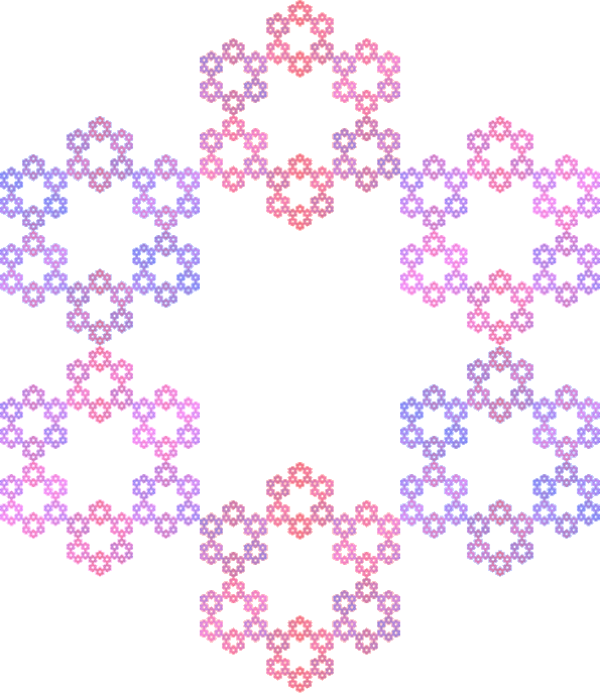 Thumbnail: Coloured Sierpiński Hexagon