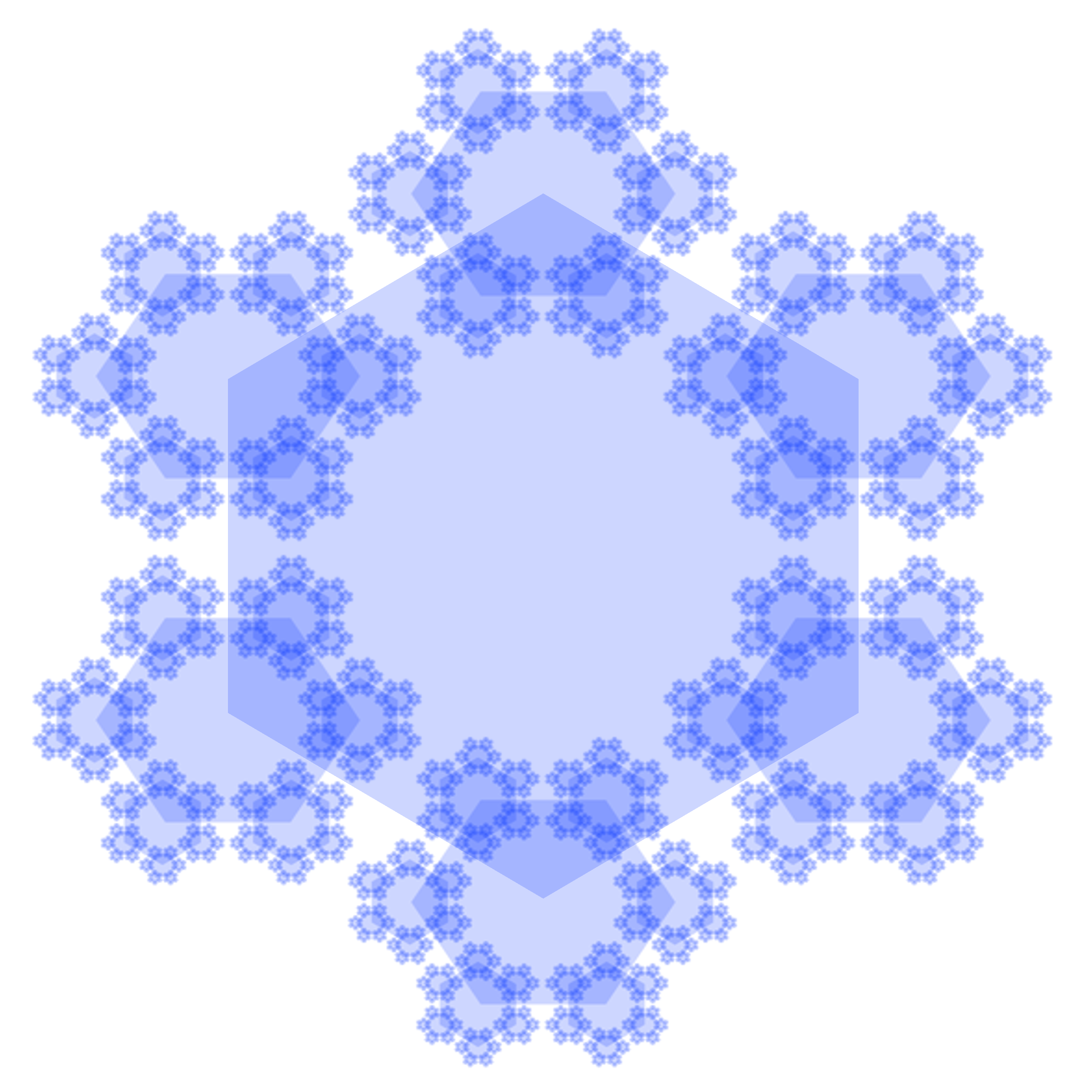 Fractal: Rotated Shaded Sierpinski Hexagon