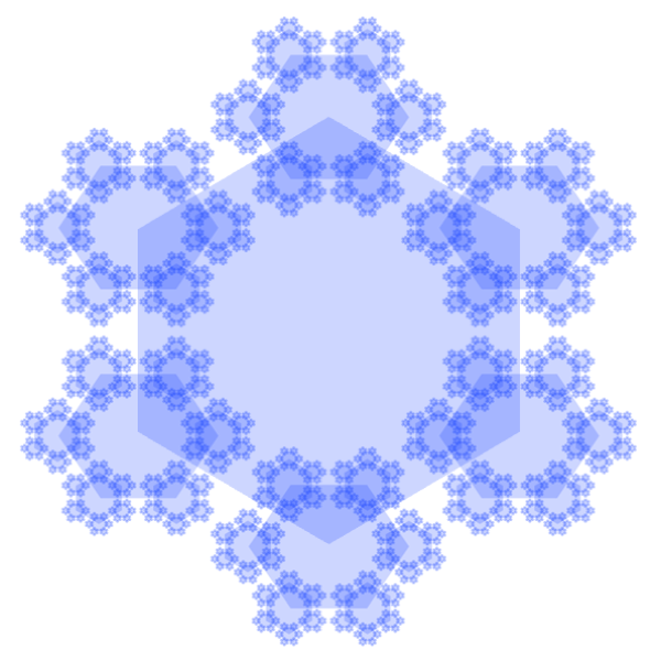 Thumbnail: Rotated Shaded Sierpinski Hexagon