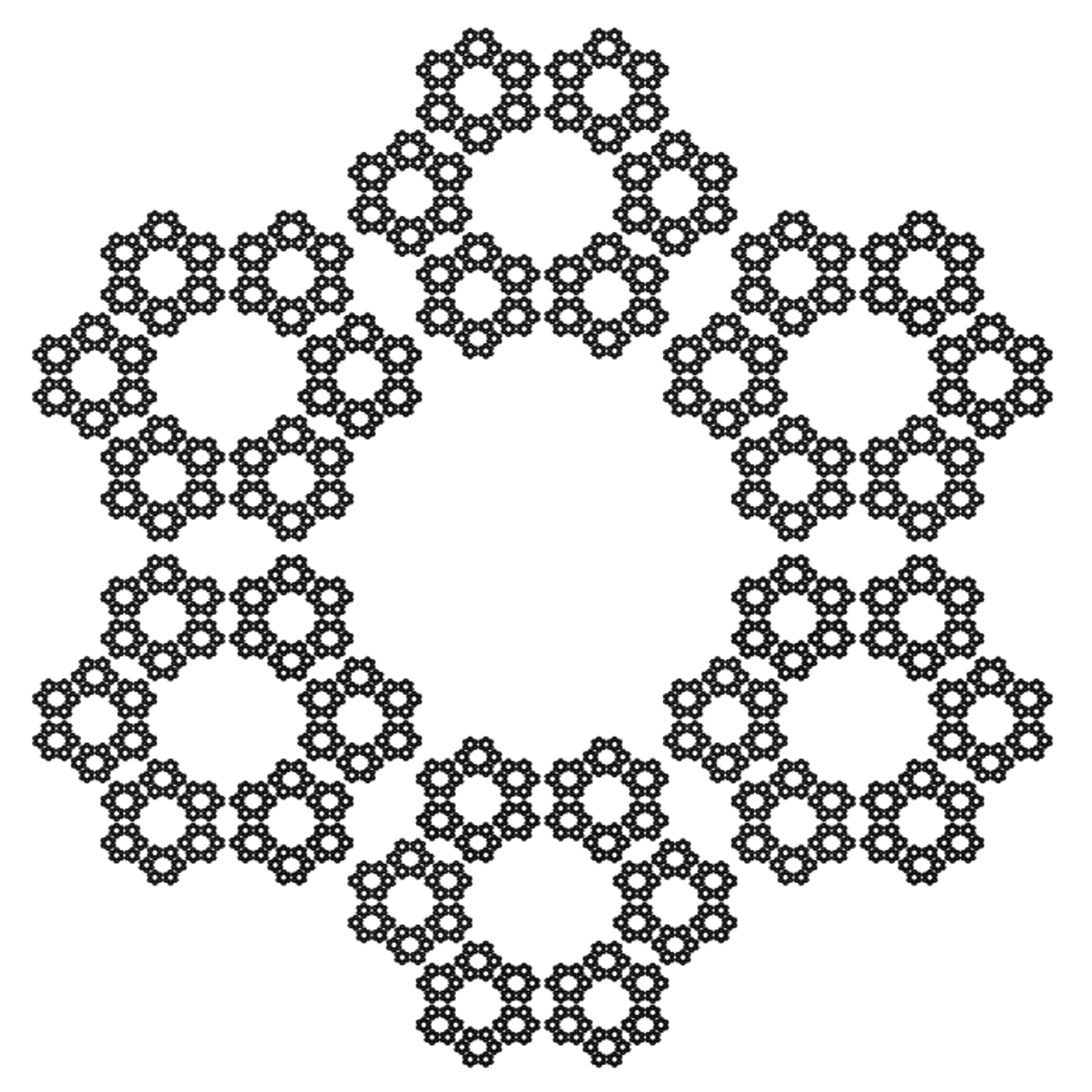 Fractal: Rotated Sierpinski Hexagon