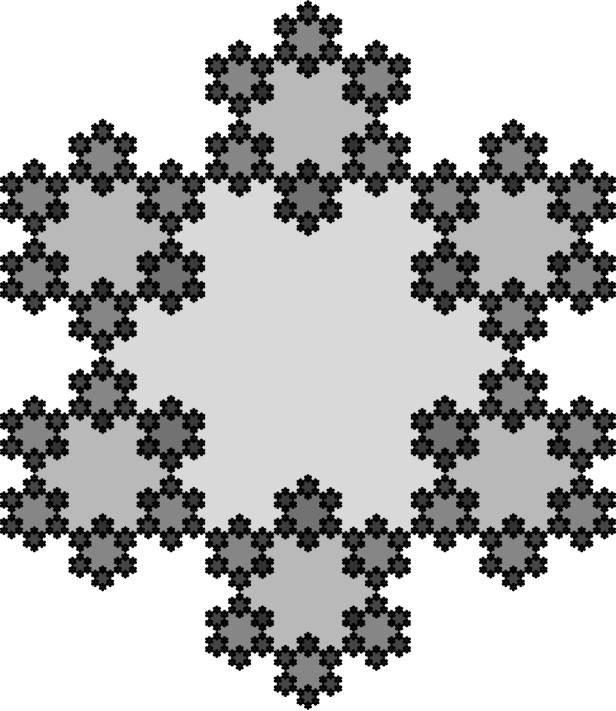 Fractal: Shaded Sierpiński Hexagon