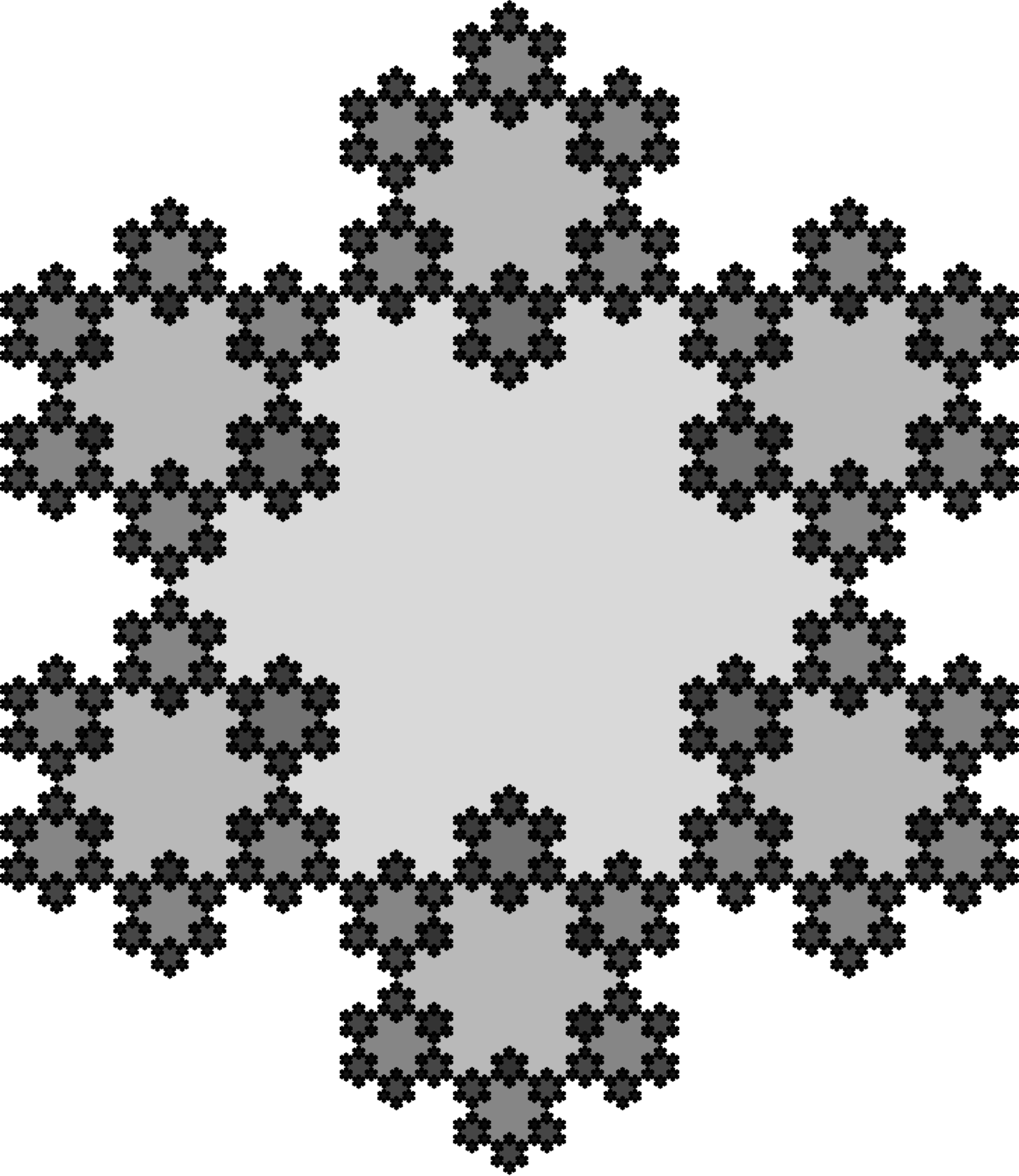 Fractal: Shaded Sierpiński Hexagon