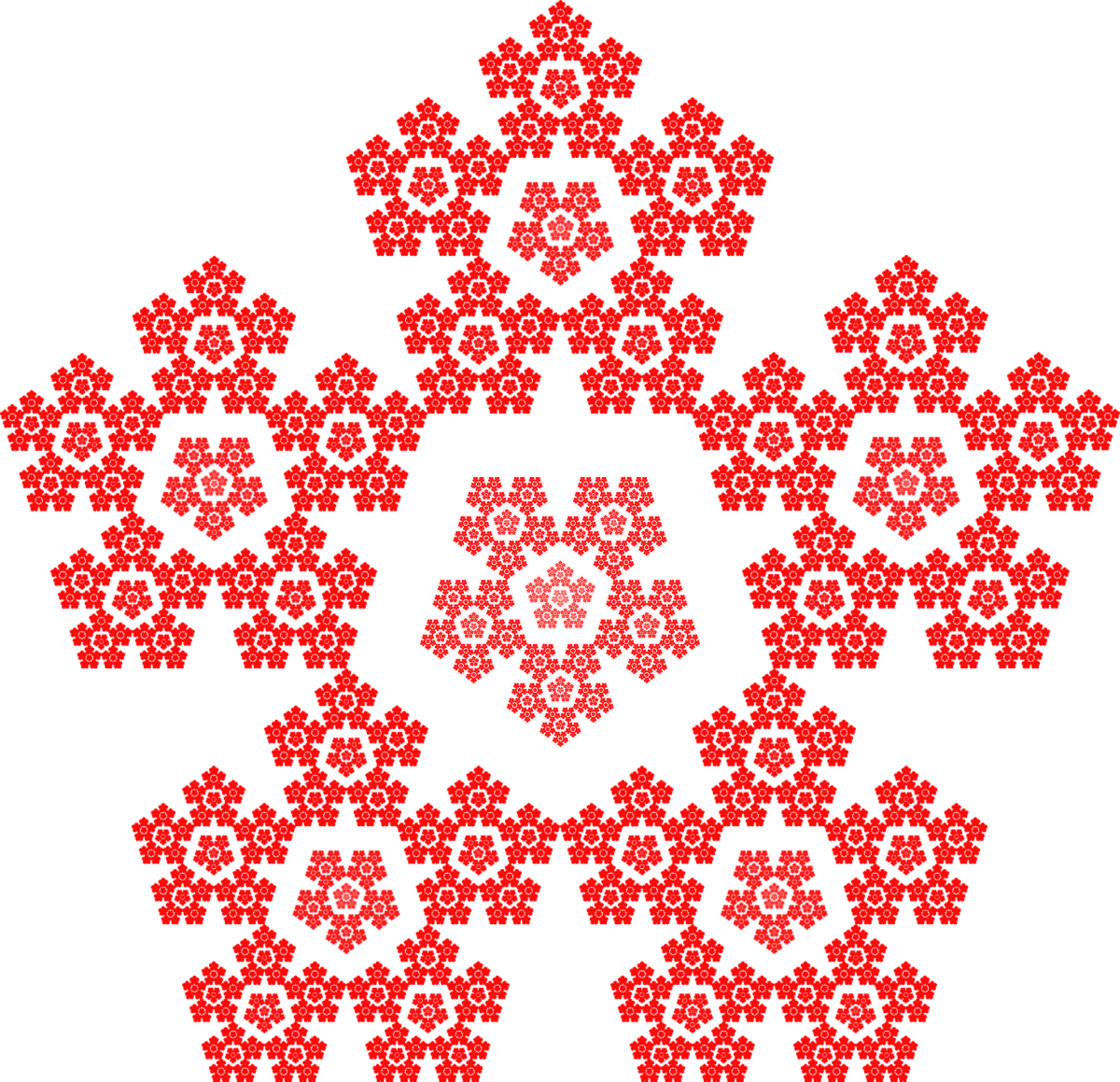 Fractal: Pentaflake with a gap