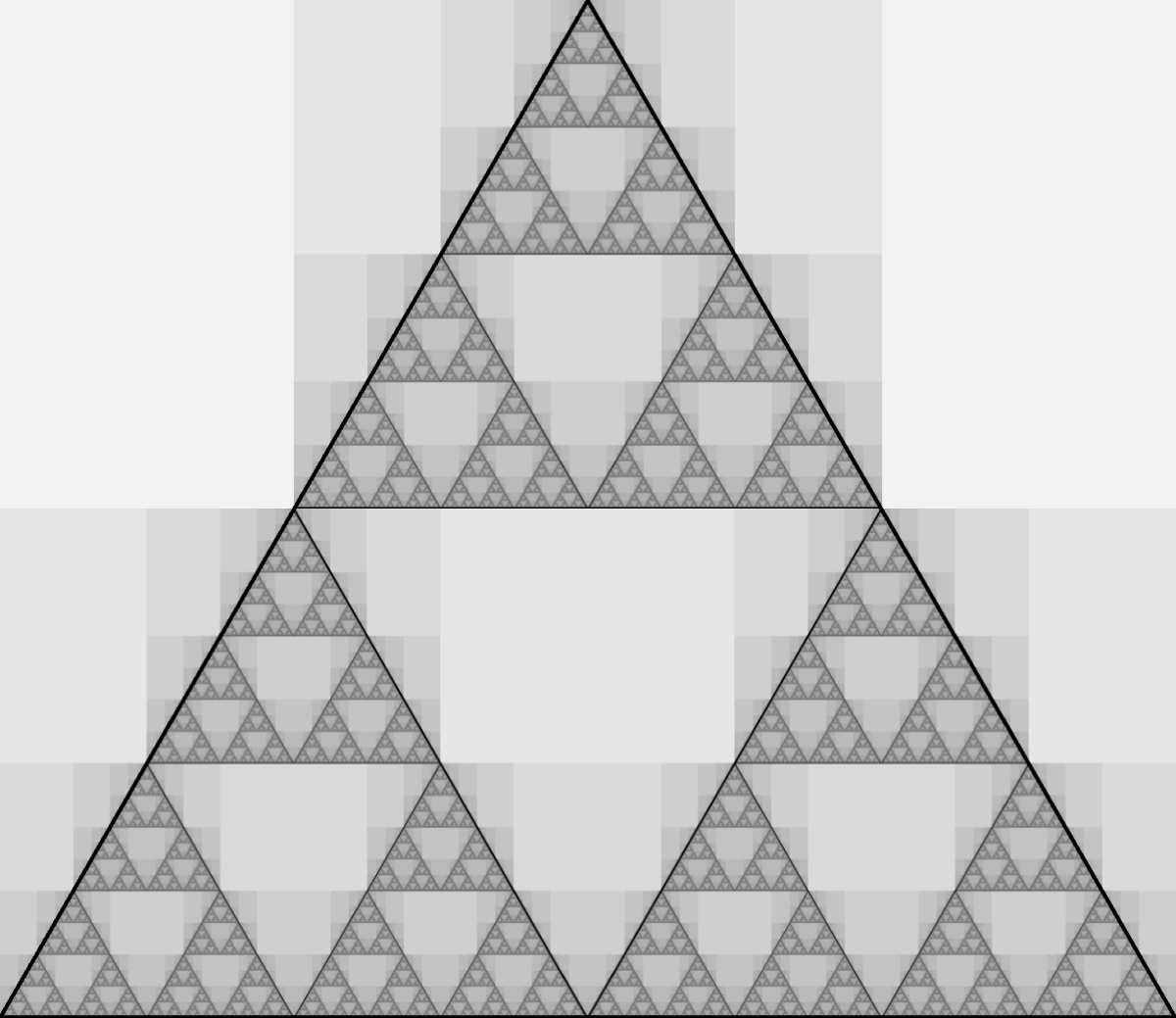 Fractal: Sierpiński Triangle with rectangles