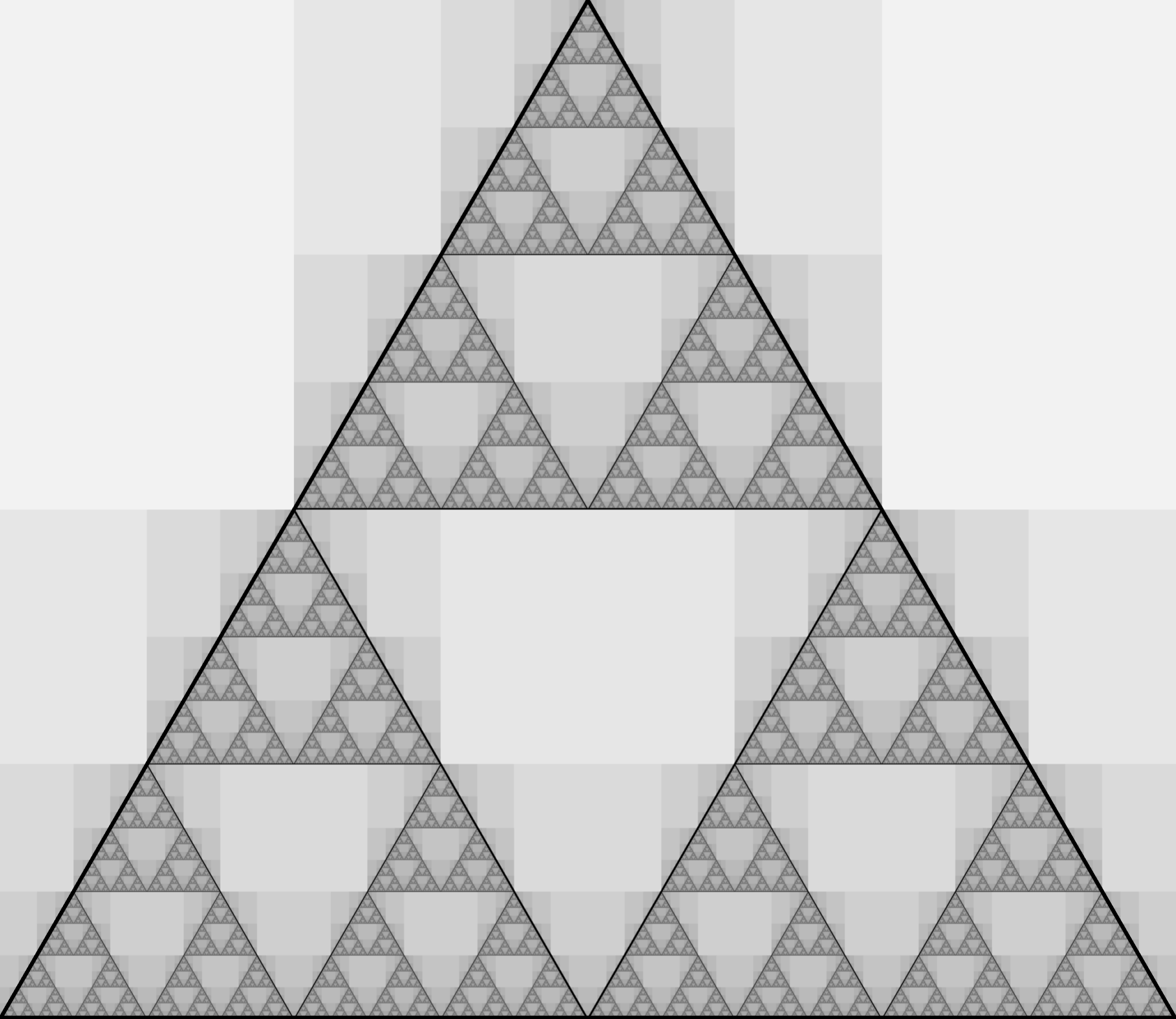 Fractal: Sierpiński Triangle with rectangles