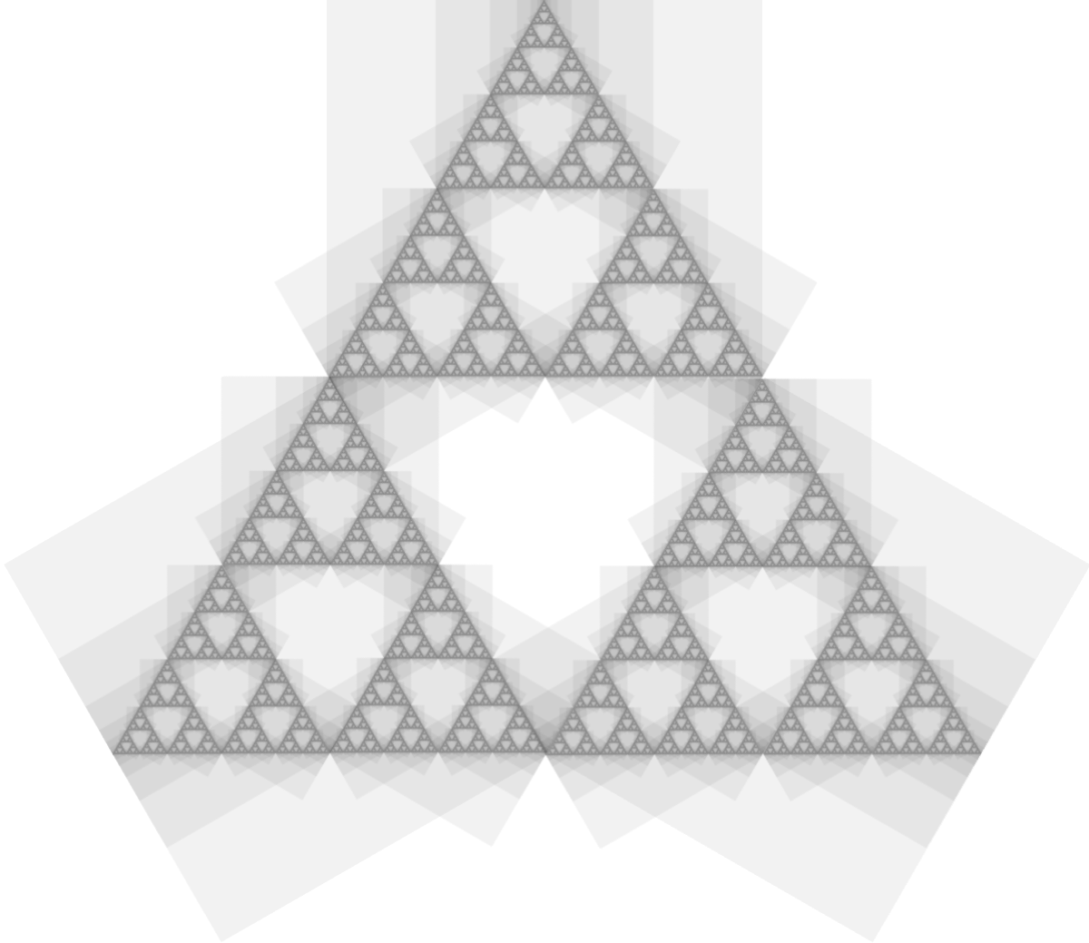 Fractal: Sierpiński Triangle with rotated rectangles