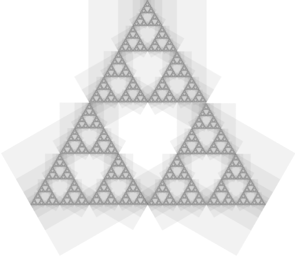 Thumbnail: Sierpiński Triangle with rotated rectangles