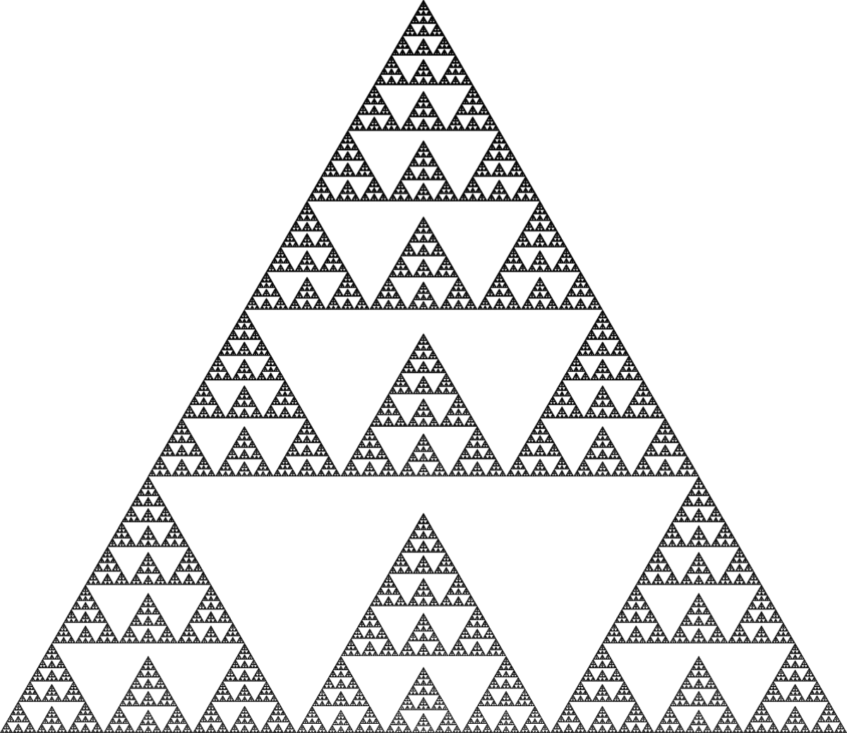 Fractal: Asymmetric variation on the Sierpiński Triangle